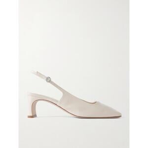 Aeyde Eliza Leather Slingback Pumps - 7 - Cream